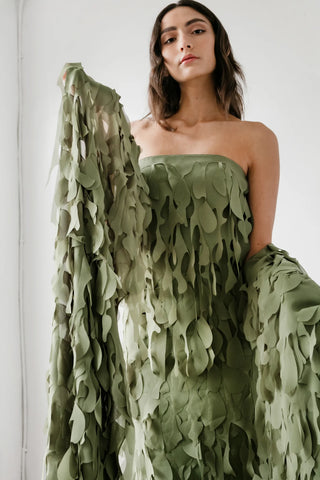 Catherine Regehr - Strapless Kelp Sheath-Dresses-Wardrobe Apparel