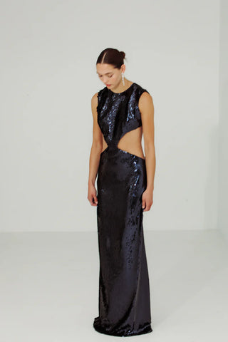 Catherine Regehr - Liquid Sequin Cut Out Gown