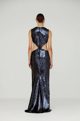 Catherine Regehr - Liquid Sequin Cut Out Gown