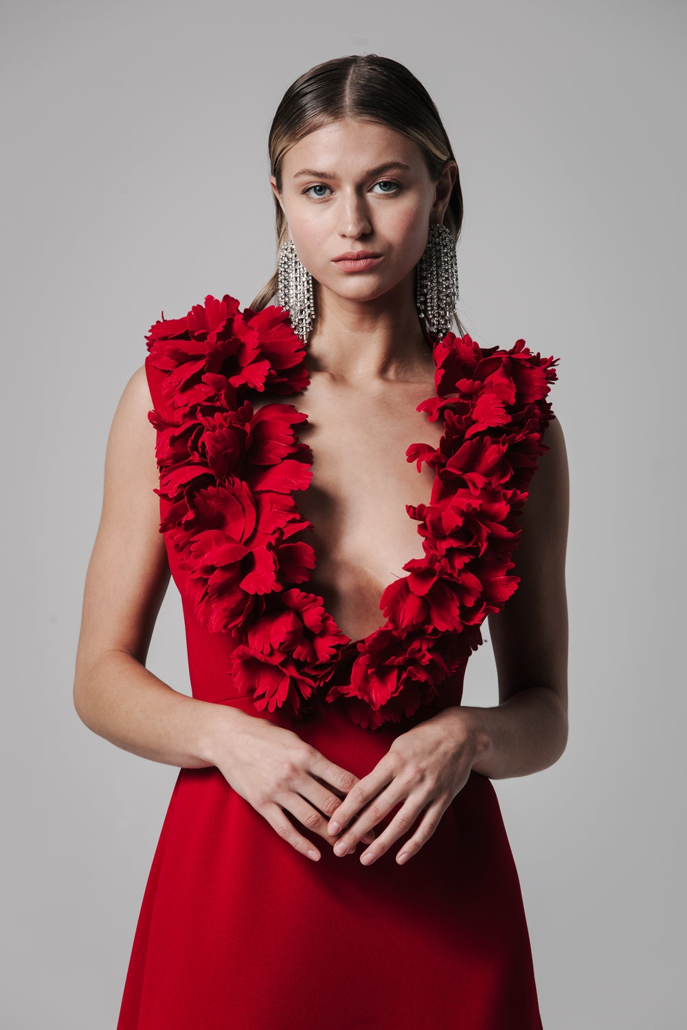 Catherine Regehr - V Neck Gown with Parrot Tulip Neckline Wardrobe Apparel Catherine Regehr - V Neck Gown with Parrot Tulip Neckline Wardrobe Apparel