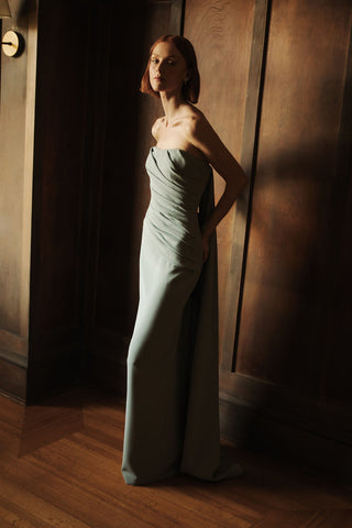 Catherine Regehr - Strapless Side Drape Gown with Back Ties