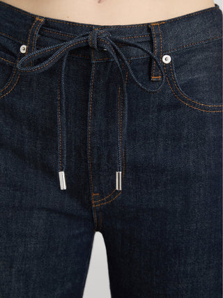 Frame - The Off Duty Drawstring Bow-Denim-Wardrobe Apparel