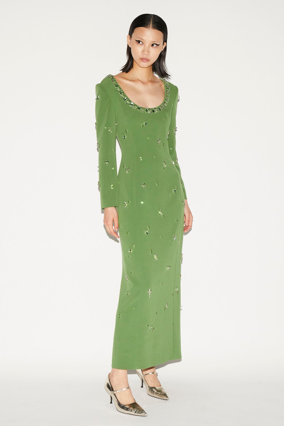 Huishan Zhang - Madelyn Dress in Emerald Huishan Zhang - Madelyn Dress in Emerald