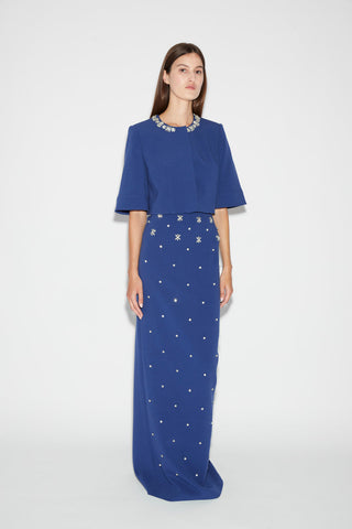 Huishan Zhang - River Jacket in Navy-Coats & Jackets-Wardrobe Apparel