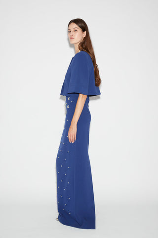 Huishan Zhang - River Jacket in Navy-Coats & Jackets-Wardrobe Apparel