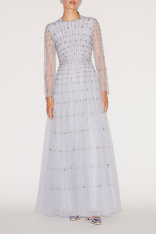 Huishan Zhang - Anissa Gown in Sky Blue-Dresses-Wardrobe Apparel