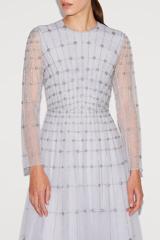 Huishan Zhang - Anissa Gown in Sky Blue-Dresses-Wardrobe Apparel