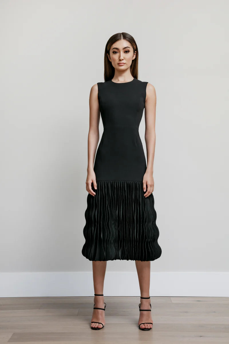 Catherine Regehr - Jewel Neck "Faro" Dress with A-Line Wave Skirt Wardrobe Apparel Catherine Regehr - Jewel Neck "Faro" Dress with A-Line Wave Skirt Wardrobe Apparel