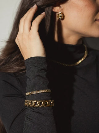 Anisa Sojka - Baguette Tennis Bracelet-Bracelets-Wardrobe Apparel
