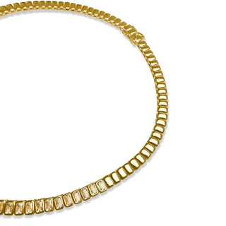 Anisa Sojka - Baguette Tennis Necklace-Necklaces-Wardrobe Apparel