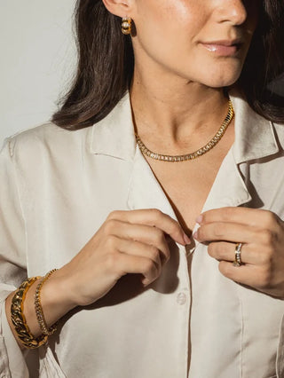 Anisa Sojka - Baguette Tennis Bracelet-Bracelets-Wardrobe Apparel