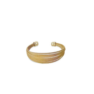 Anisa Sojka - Gold Mesh Bangle-Bracelets-Wardrobe Apparel