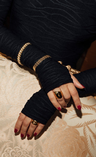 Cubic Zirconia Chunky Watch Band Bracelet-Belts-Wardrobe Apparel