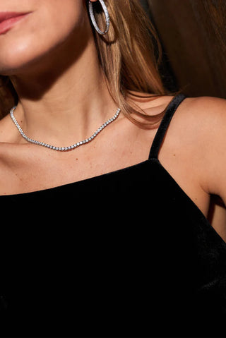 Anisa Sojka - The Juliet Dainty Tennis Necklace-Necklaces-Wardrobe Apparel