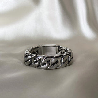 Anisa Sojka - Silver Chunky Chain Bracelet-Jewellery-Wardrobe Apparel