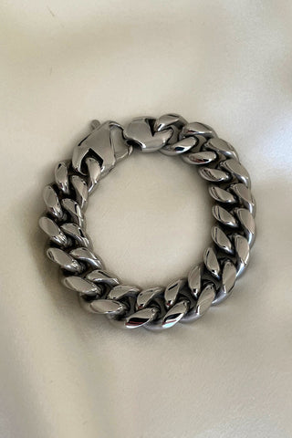 Anisa Sojka - Silver Chain Link Bracelet-Jewellery-Wardrobe Apparel