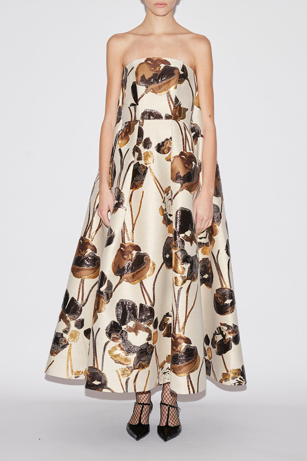 Huishan Zhang - Cheryl Gown in Gold Wardrobe Apparel Huishan Zhang - Cheryl Gown in Gold Wardrobe Apparel