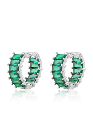 Luv Aj - Emerald Ballier Huggies- Green Emerald- Silver