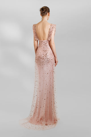 Gemy Maalouf - Structured Shoulders Dress Wardrobe Apparel Gemy Maalouf - Structured Shoulders Dress Wardrobe Apparel