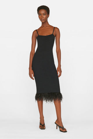 Frame - Crochet Feather Dress in Noir