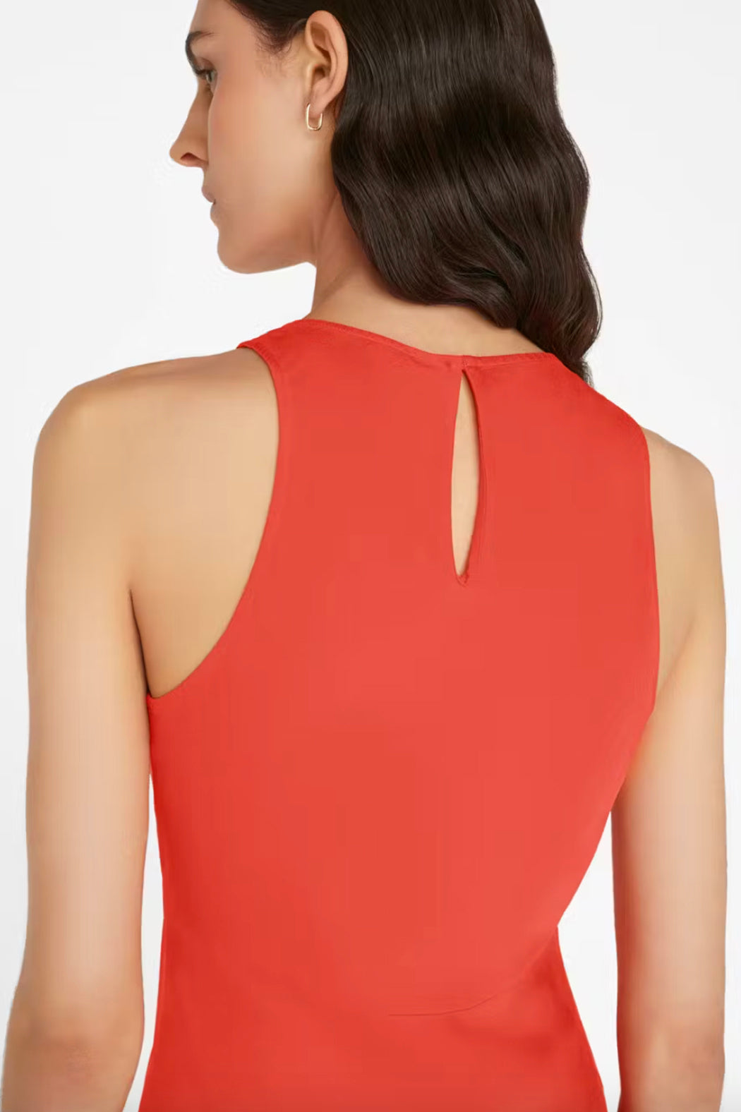 frame dress orange FRAME Twisted Twill Midi Dress