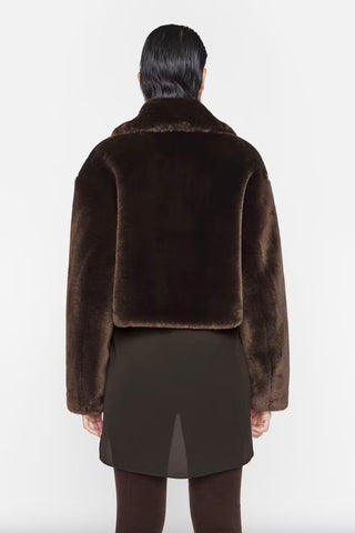 Frame - Faux Fur Zip Up Jacket
