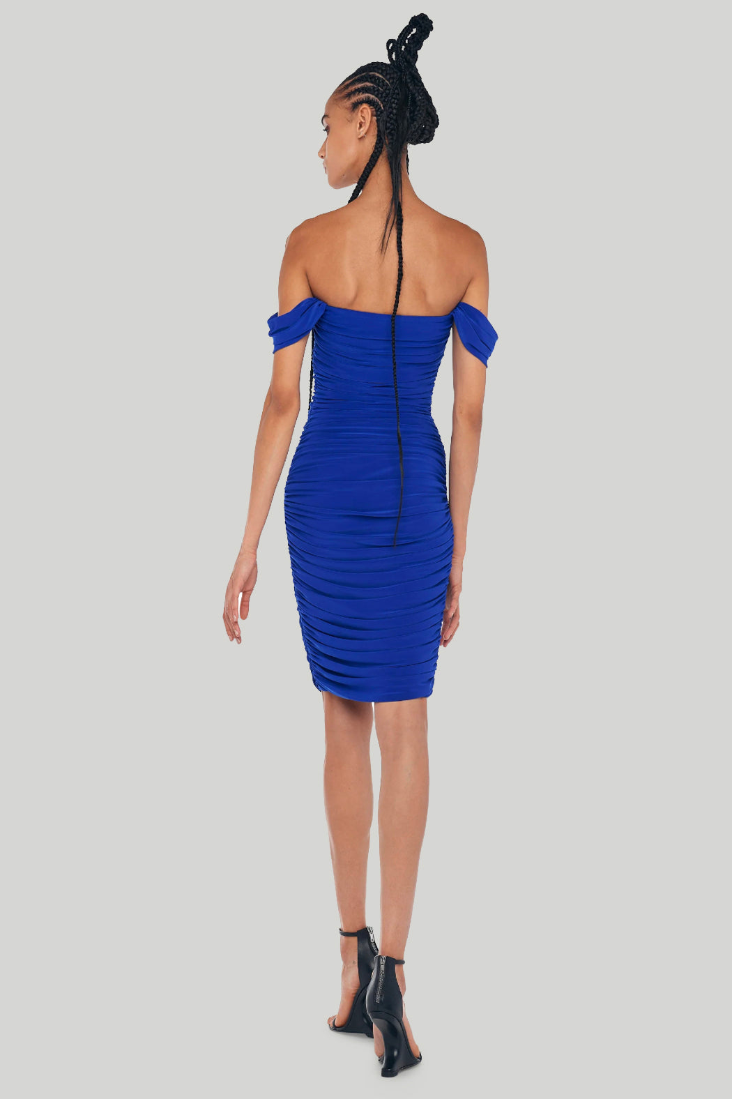 Norma Kamali - Walter Dress with Winglet Sleeves in Electric Blue Norma Kamali - Walter Dress with Winglet Sleeves in Electric Blue