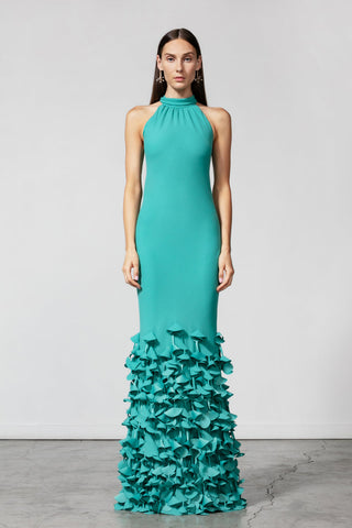 Catherine Regehr - Bias T Neck Sheath with Cone Hem-Dresses-Wardrobe Apparel