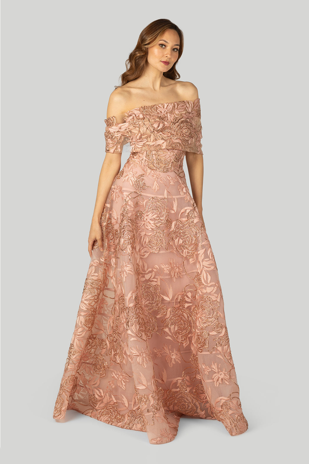 gemy maalouf evening dresses Asymmetrical Neckline Draped Dress