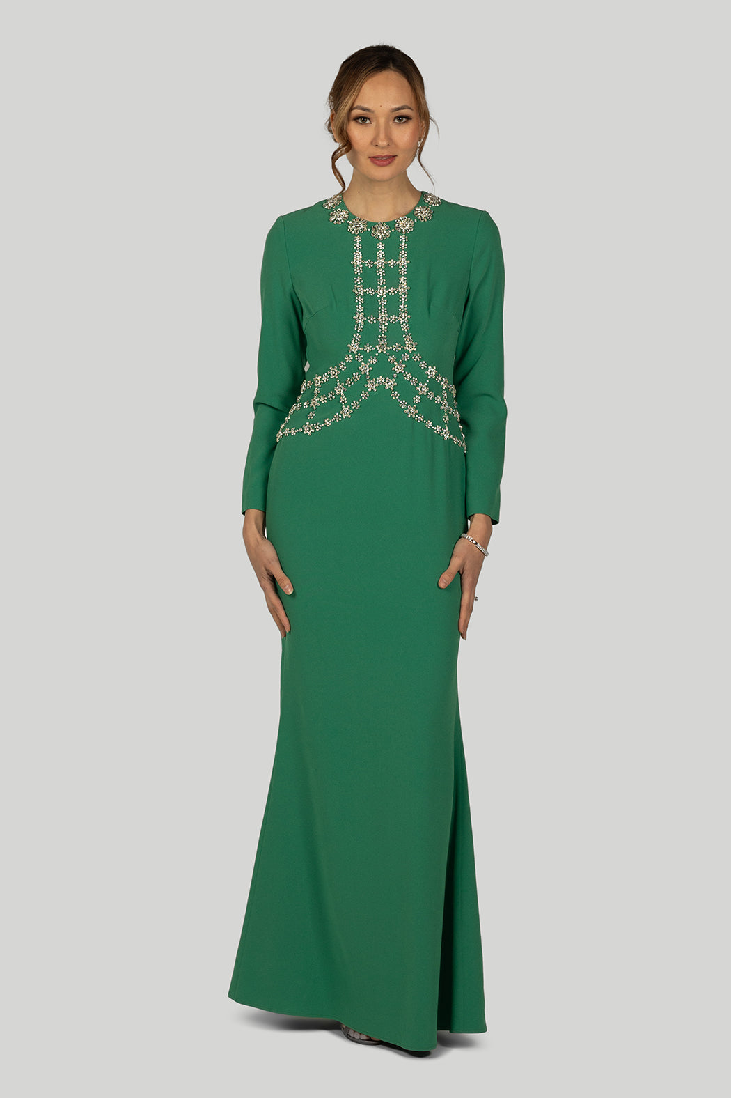 Huishan Zhang - Jordyn Gown in Green Huishan Zhang - Jordyn Gown in Green
