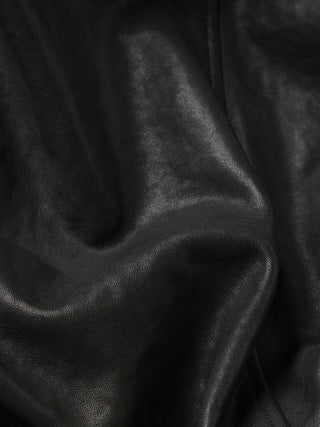 Frame- The Leather Harrington Bomber in Black-Coats & Jackets-Wardrobe Apparel