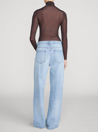 Frame - The Hoisery Top in Dark Leopard Multi-Shirts & Blouses-Wardrobe Apparel