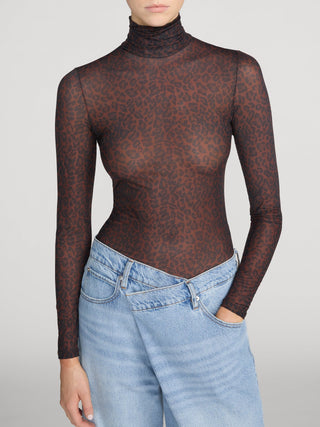 Frame - The Hoisery Top in Dark Leopard Multi-Shirts & Blouses-Wardrobe Apparel