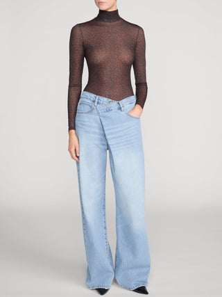 Frame - The Hoisery Top in Dark Leopard Multi-Shirts & Blouses-Wardrobe Apparel