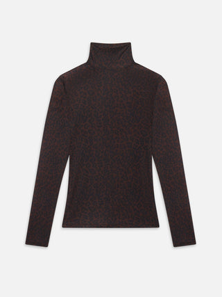 Frame - The Hoisery Top in Dark Leopard Multi-Shirts & Blouses-Wardrobe Apparel