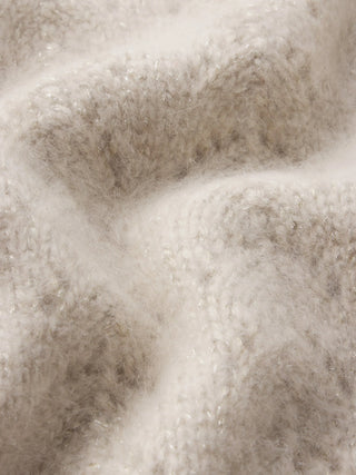 Frame - The Airy Lurex Zip Sweater in Biscuit