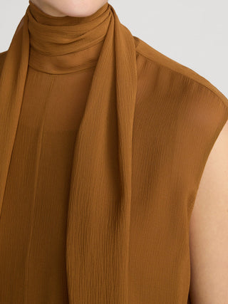 Frame - The Wisp Tie Dress in Bronze-Dresses-Wardrobe Apparel