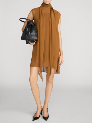 Frame - The Wisp Tie Dress in Bronze-Dresses-Wardrobe Apparel