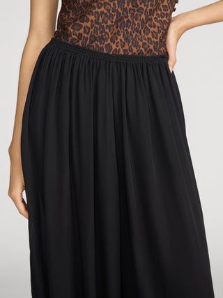 Frame - The Silk Balloon Pant in Black-Pants-Wardrobe Apparel