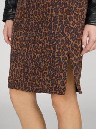 Frame - The Silk Siren Skirt in Dark Leopard Multi-Skirts-Wardrobe Apparel