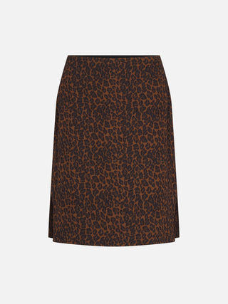 Frame - The Silk Siren Skirt in Dark Leopard Multi-Skirts-Wardrobe Apparel