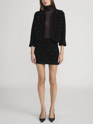 Frame - The Embellished Jacket in Black-Coats & Jackets-Wardrobe Apparel