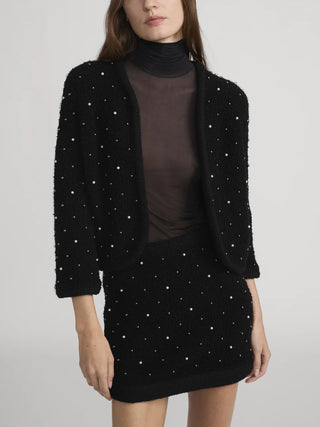 Frame - The Embellished Jacket in Black-Coats & Jackets-Wardrobe Apparel