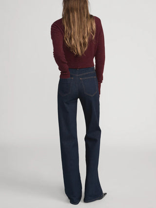 Frame - The Cashmere Fleck Turtleneck in Pinot-Sweaters-Wardrobe Apparel