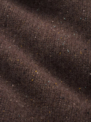 Frame - The Cashmere Fleck Cardi in Brown-Sweaters-Wardrobe Apparel