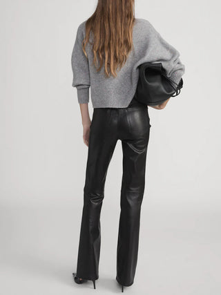 Frame - The Cashmere Fleck Cardi in Silver-Sweaters-Wardrobe Apparel