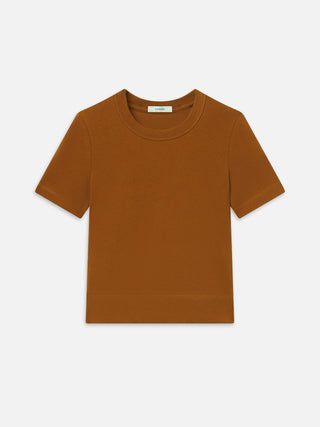 Frame - The Boxy Tee in Bronze-T-Shirts-Wardrobe Apparel