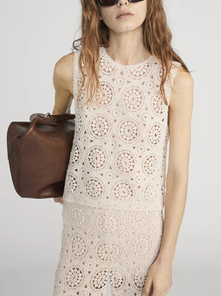 Frame - The Crochet Tank-Shirts & Tops-Wardrobe Apparel