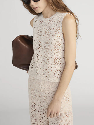 Frame - The Crochet Tank-Shirts & Tops-Wardrobe Apparel