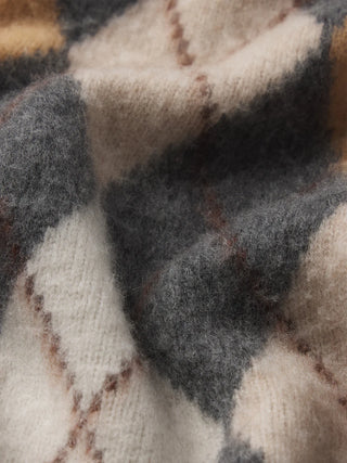 Frame - The Brushed Argyle Skirt in Grey Multi-Skirts-Wardrobe Apparel